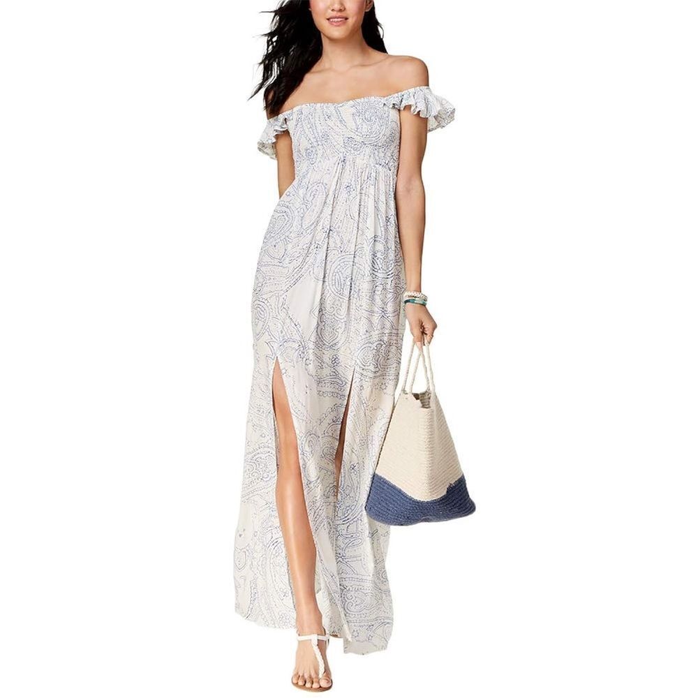 Raviya Women's Off-The-Shoulder Maxi Dress Swim Cover-Up